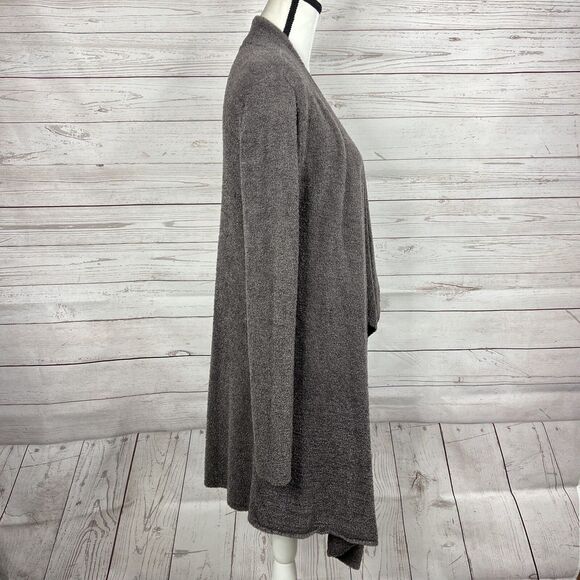 Barefoot Dreams CozyChic Lite Calypso Wrap Size S / M Brown Taupe Drape Front - Picture 4 of 9
